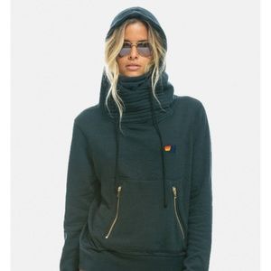 Aviator Nation ninja hoodie charcoal size s